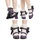 Iris Corolla Tulips Chunky Heel Shoes(Reservation/6 Colours/Full Payment Without Shipping)